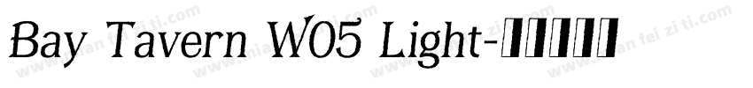 Bay Tavern W05 Light字体转换